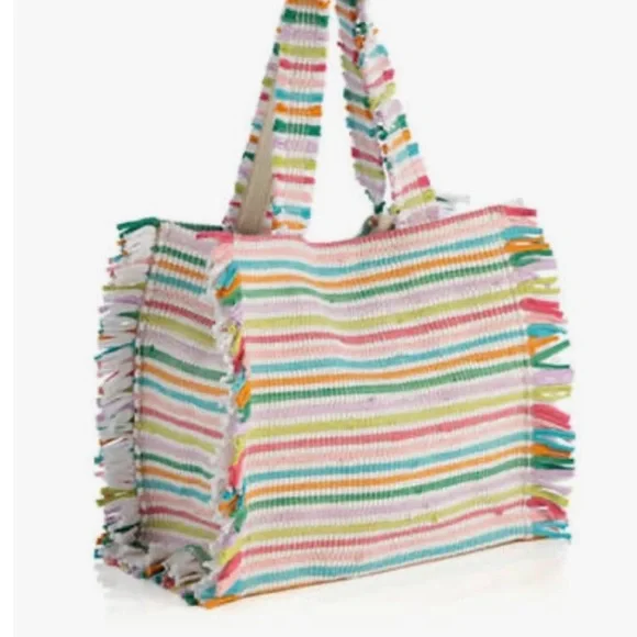 Shiraleah Multicolor Striped Tote - Picture 2 of 12